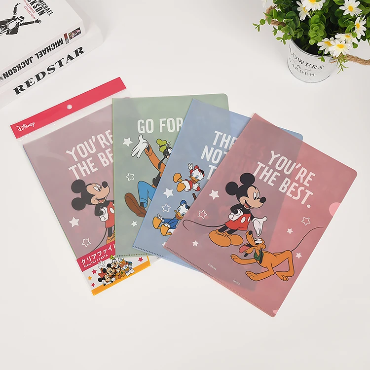  Factory Custom Print Classification L Shape plastic file presentation folder for A4 PP Bag File