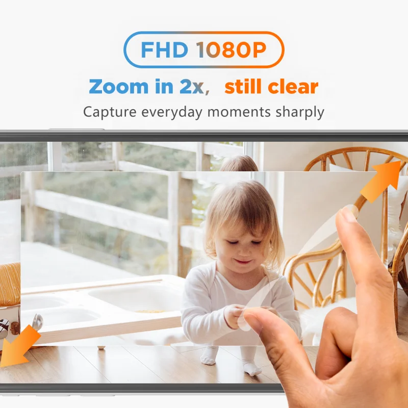 Laxihub Tuya App Control 10M IR Distance Video Baby Monitor With Camera And Audio