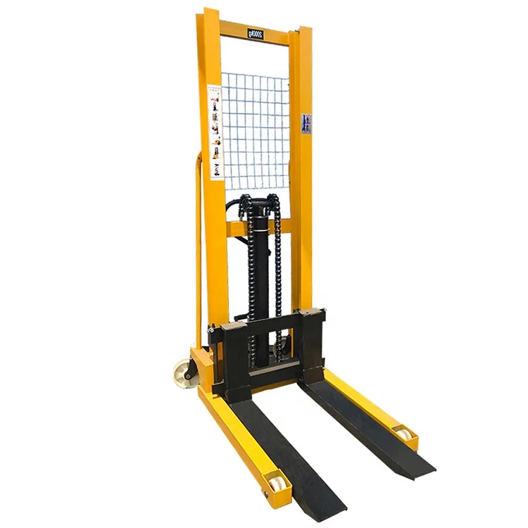 Hand Lift Hydraulic Forklift Truck Strong Load-Bearing Capacity Easy To Transport Movable Fork Manual Pallet Stacker 1000-2000kg