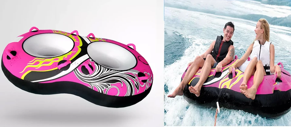 2 person towable, ski boat towing tube, boat water toys