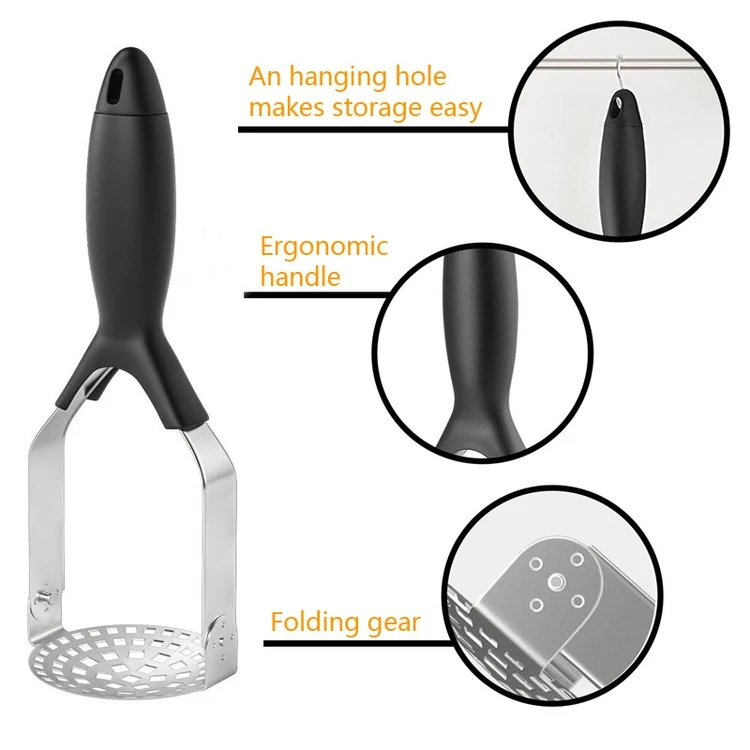 Stainless Steel Kitchen Accessories Vegetable Hand Pressed Manual Ricer Potato Masher Press Slicer Tool