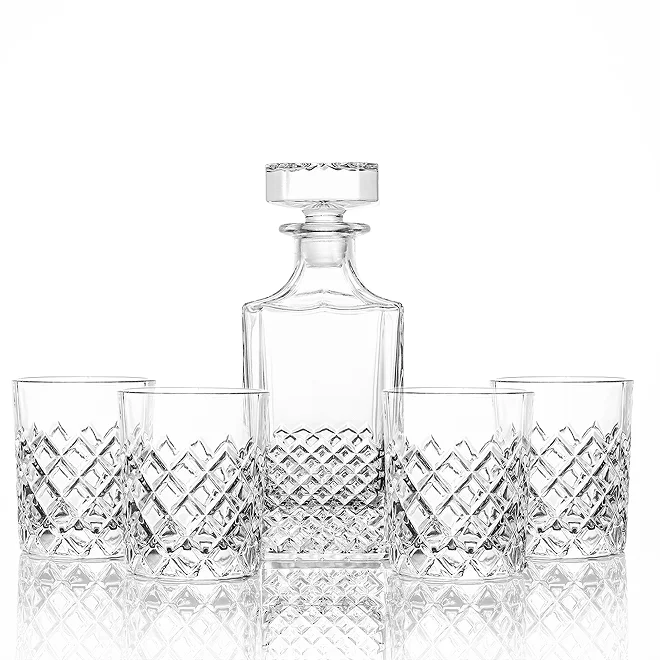 Wholesale 700ml Luxury Empty Glass Wine Bottle Whiskey Decanter set For Alcohol Liquor