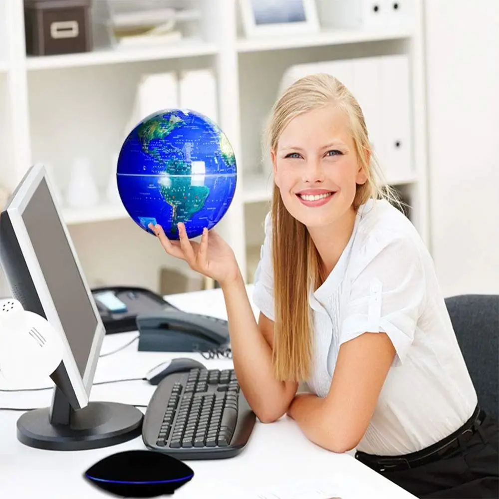 Magnetic Levitation globe for educational toys Geography Smart mini World Globe and pen holder office desk decoration