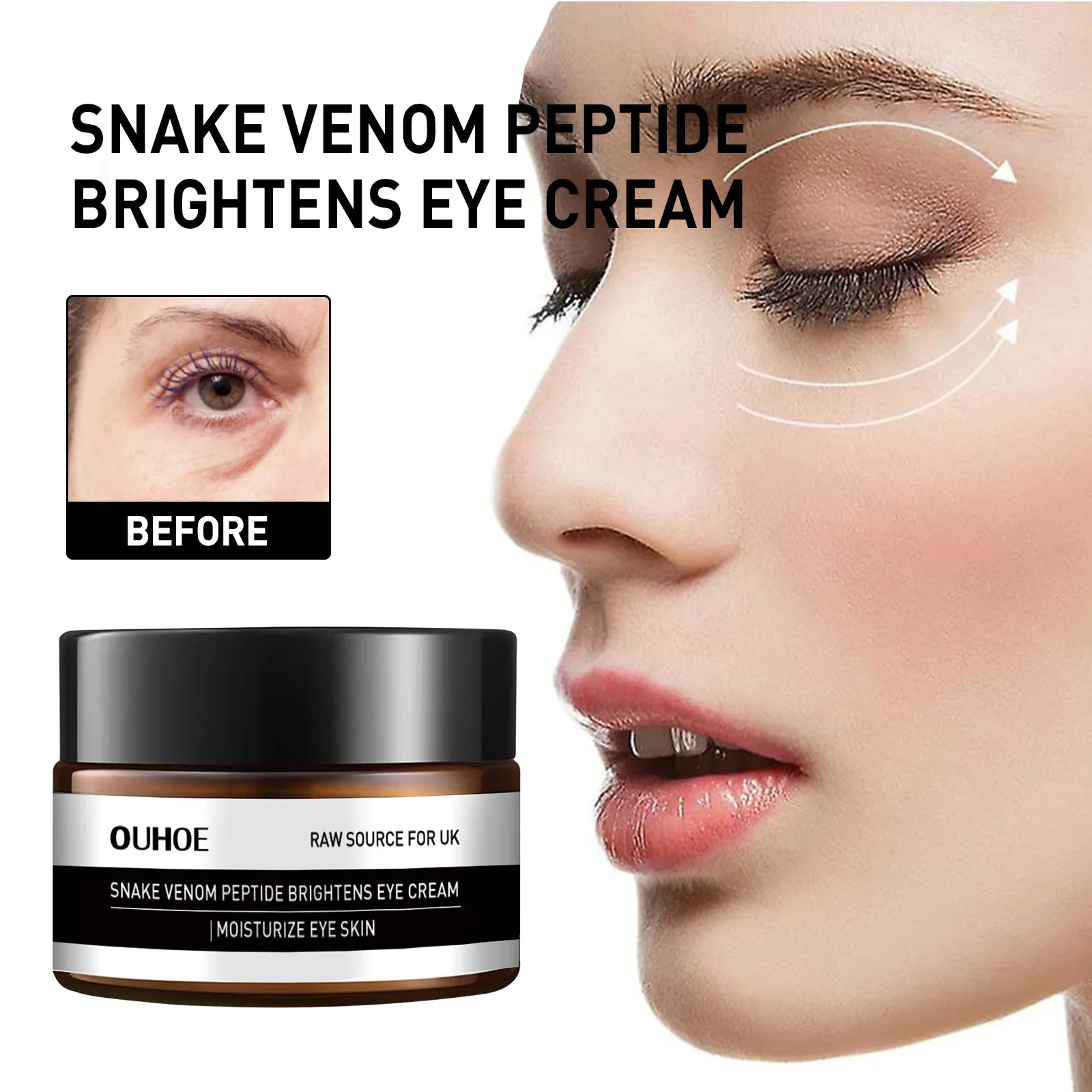Snake venom peptide radiant moisturizing eye cream hydrating moisturizing lightening eye corner fine lines eye cream