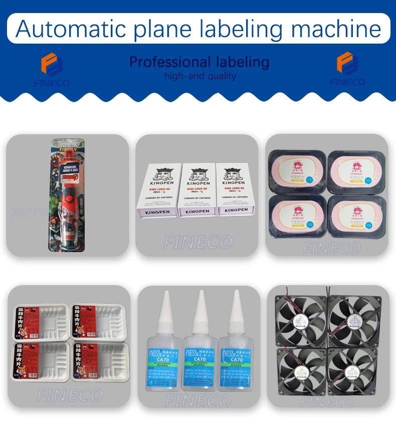 FK-SPEEDA Full Automatic Paper Box Scratch Card Plastic Bag Adhesive Sticker Flat Labeling Machine applicator