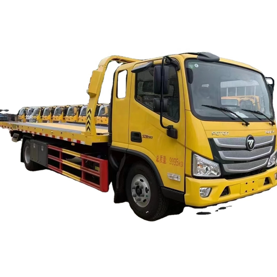 Foton Wreker Truck 4 4 Tow Truck Rollback Wrecker Bed for Sale Diesel FAW Block JAC  Engine Dimensions Flat Color