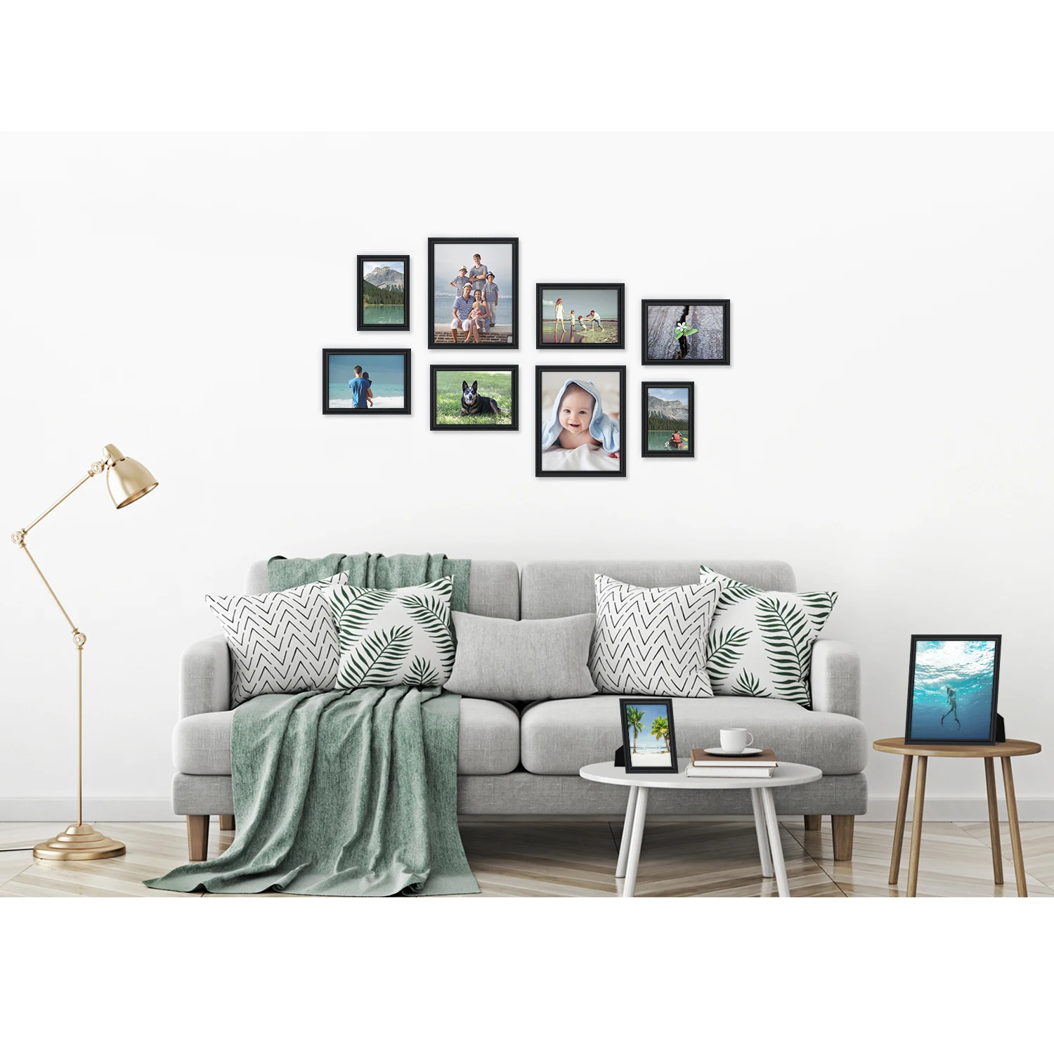 New Style Fashion Gift Custom Wholesale PS 4x6 5X7 8x10 8.5x11 Plastic Black Gray White Picture Frame