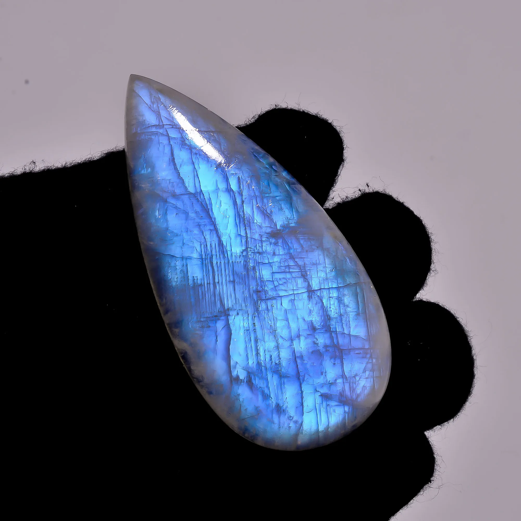 Gemstone Cabochon Moonstone Loose Jewelry Vikas Gems Rainbow Quartz Color Making 100% Natural