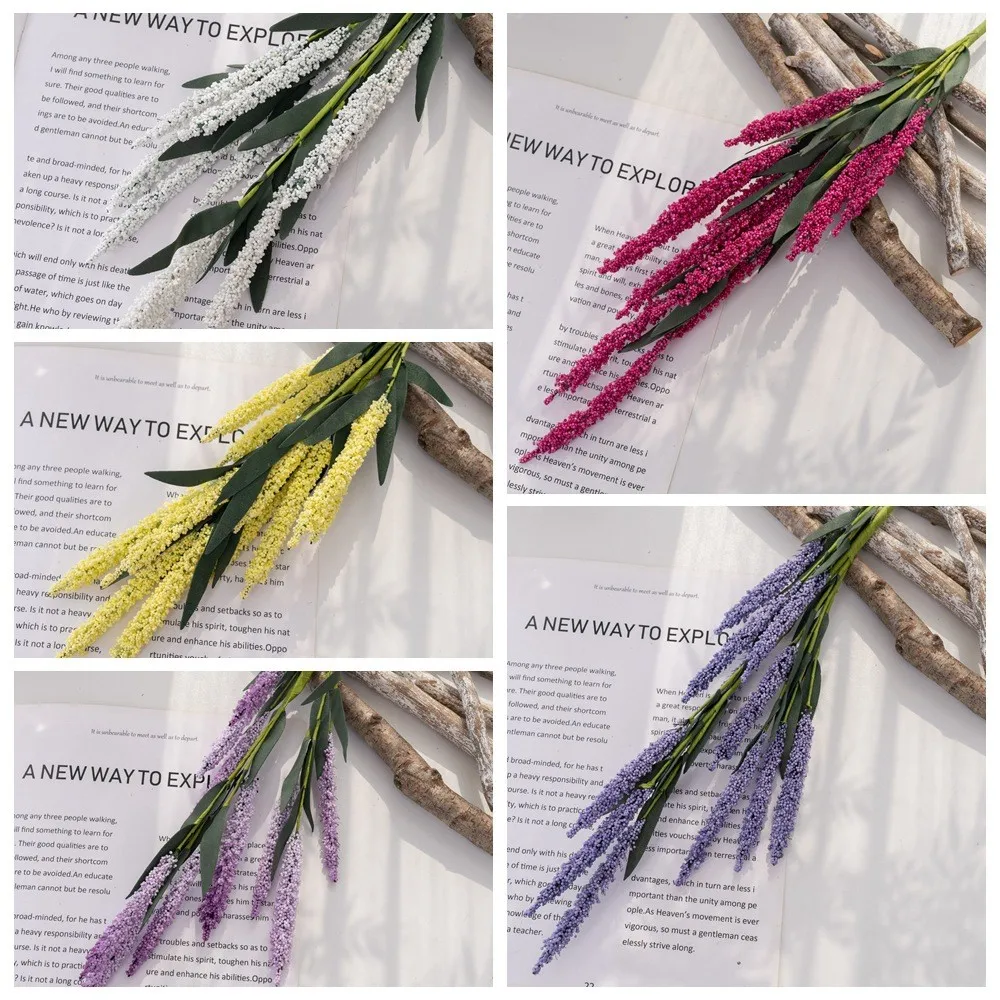 Lavender 64cm Artificial Wedding Flower Wall Decoration Dried Flowers & Plants for Home Outdoor & Party Use