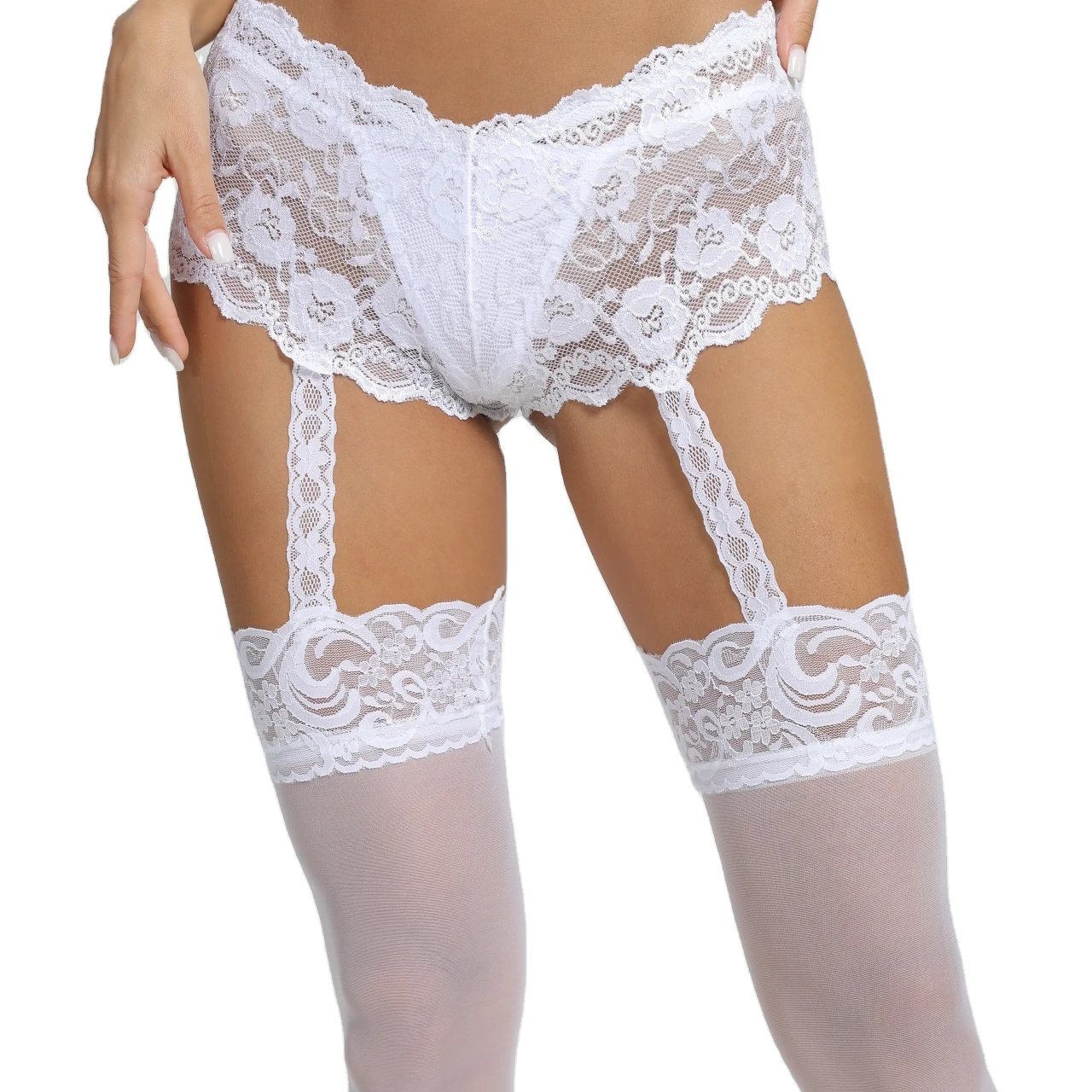 Sexy Lingerie 2022 Hot sale Popular Butterfly Hip Wrap Dress New Style Sexy Stockings White Lace Hip Strap Pure Sex Articles