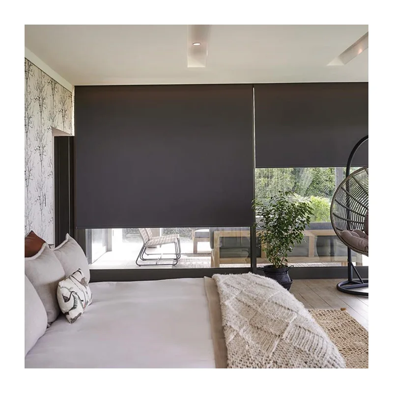 QINGYING Коммерческий торговый центр Электрический рулонный тень умные оконные жалюзи