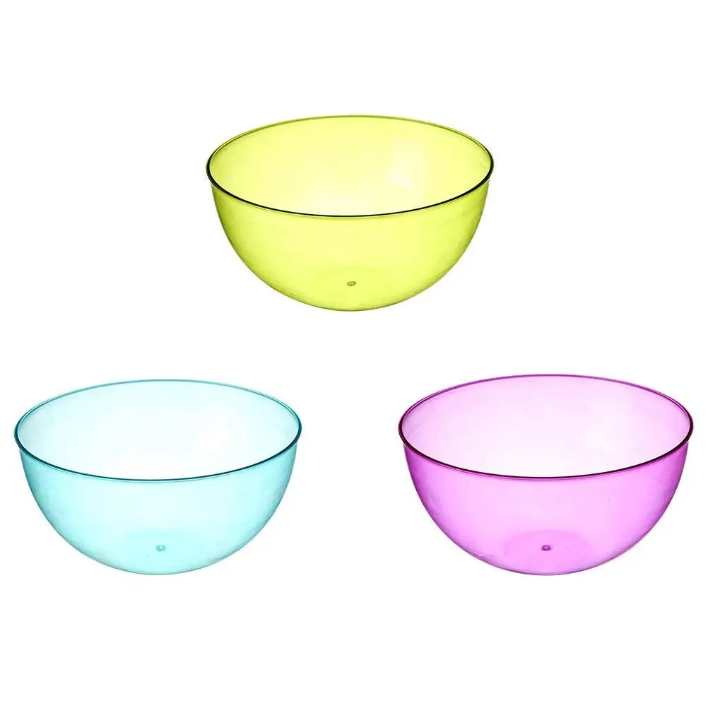 Solid Color Compact Kitchen Bowls Plastic Salad Bowl Mixing Serving Round Plastic Food Bowls