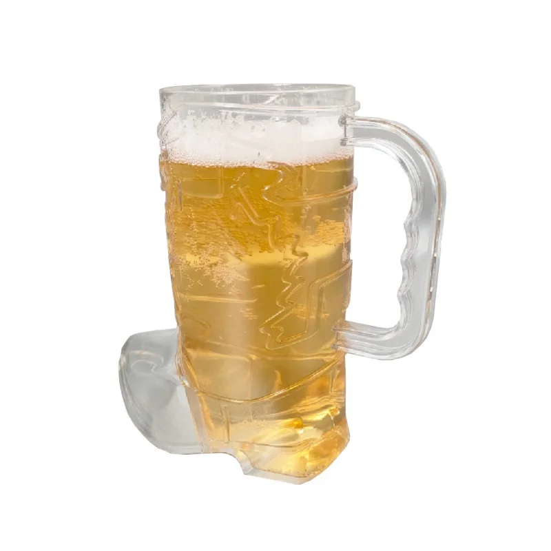 Cowboy Boot Wine Glass, Western Party Glass Hard Plastic Mini Funny Cup for Birthday Party White