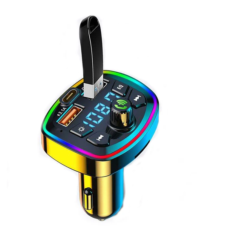 EQ Type C PD 18W 3.1A USB Quick Car Charger TF Play Mp3 Player audio FM Transmitter Wireless FM Transmitter car MP3 player