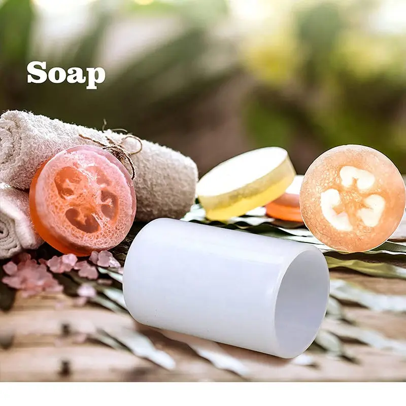 DIY Cylinder White Transparent Silicone Candle Resin Mold For DIY Dried Flowers Casting Candle Jar Mold Candle Mold