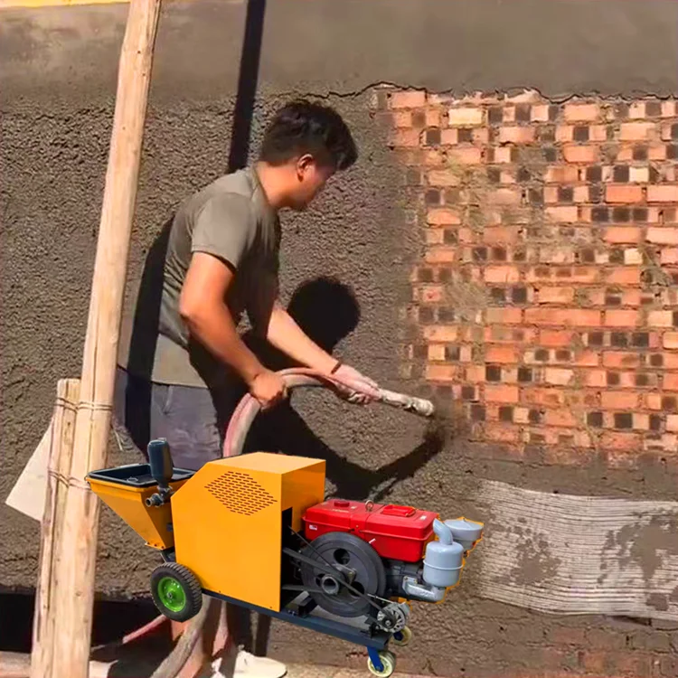 Voltage 220v 380v  Spraying Plastering Electric Mini Machine Diesel Cement Sprayer Machine Cement Sprayer