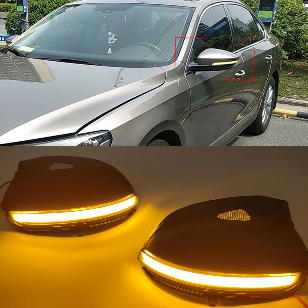 LED Side Wing Dynamic Turn Signal Light Rearview Mirror Indicator For VW Passat CC B7 Beetle Scirocco Jetta MK6 Euro PR