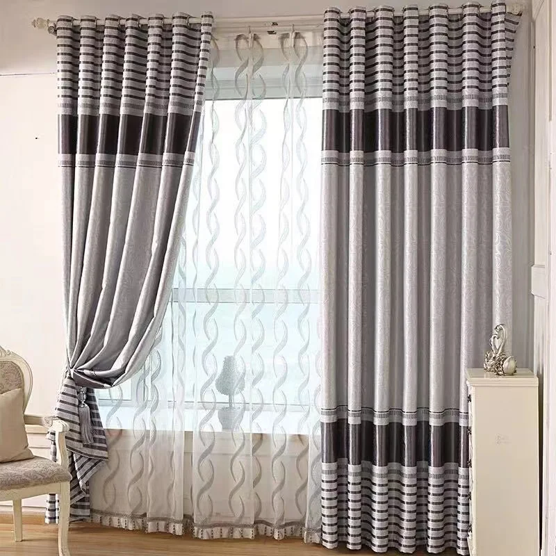 High Quality Day And Night Cloth Curtain Modern Embossed Fabrics For Curtains Fabric Sale
