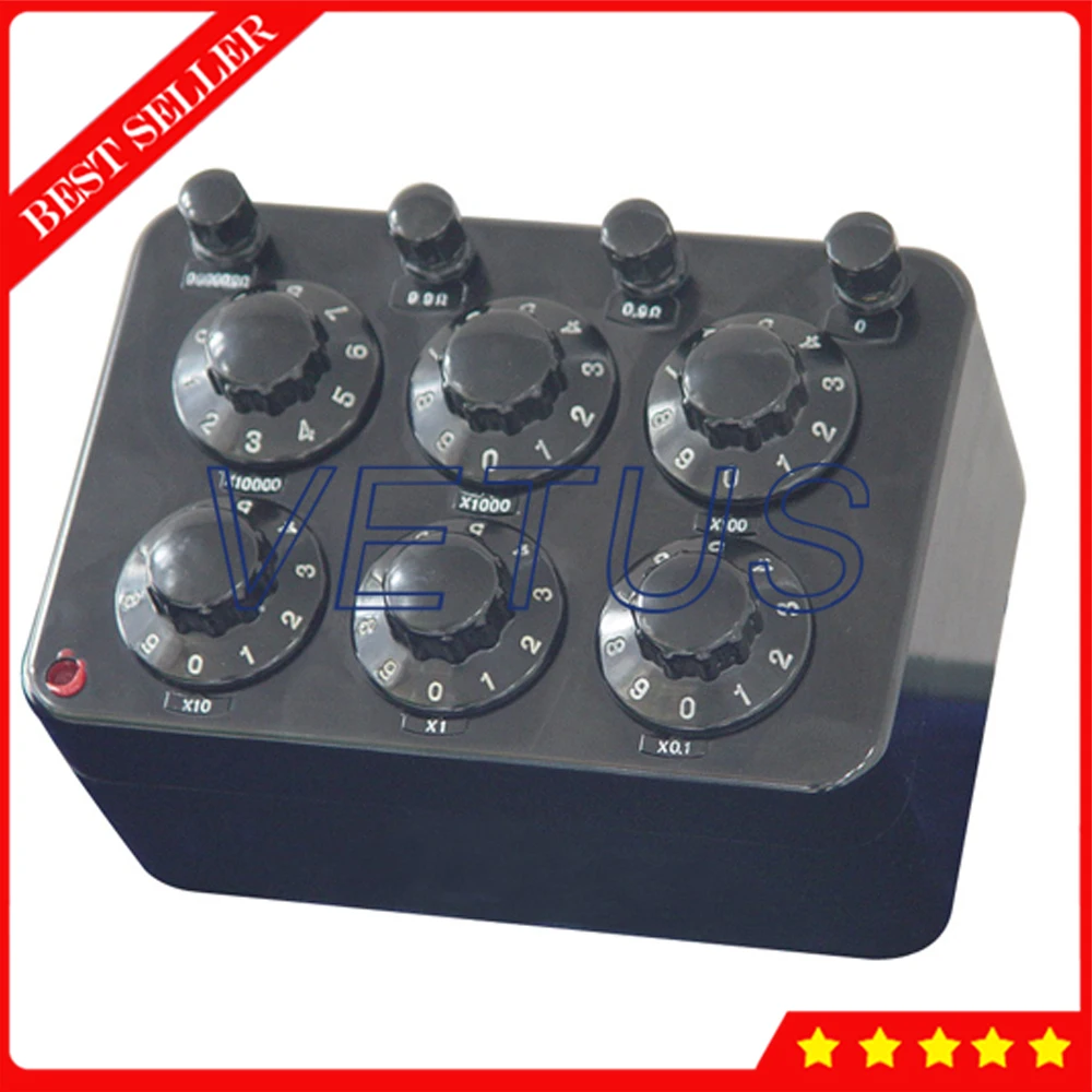 ZX21 DC Resistance Box Six Sets of Switches Adjustable Resistance Box Variable Decade Resistor 0~99.9999 Kilo-ohm