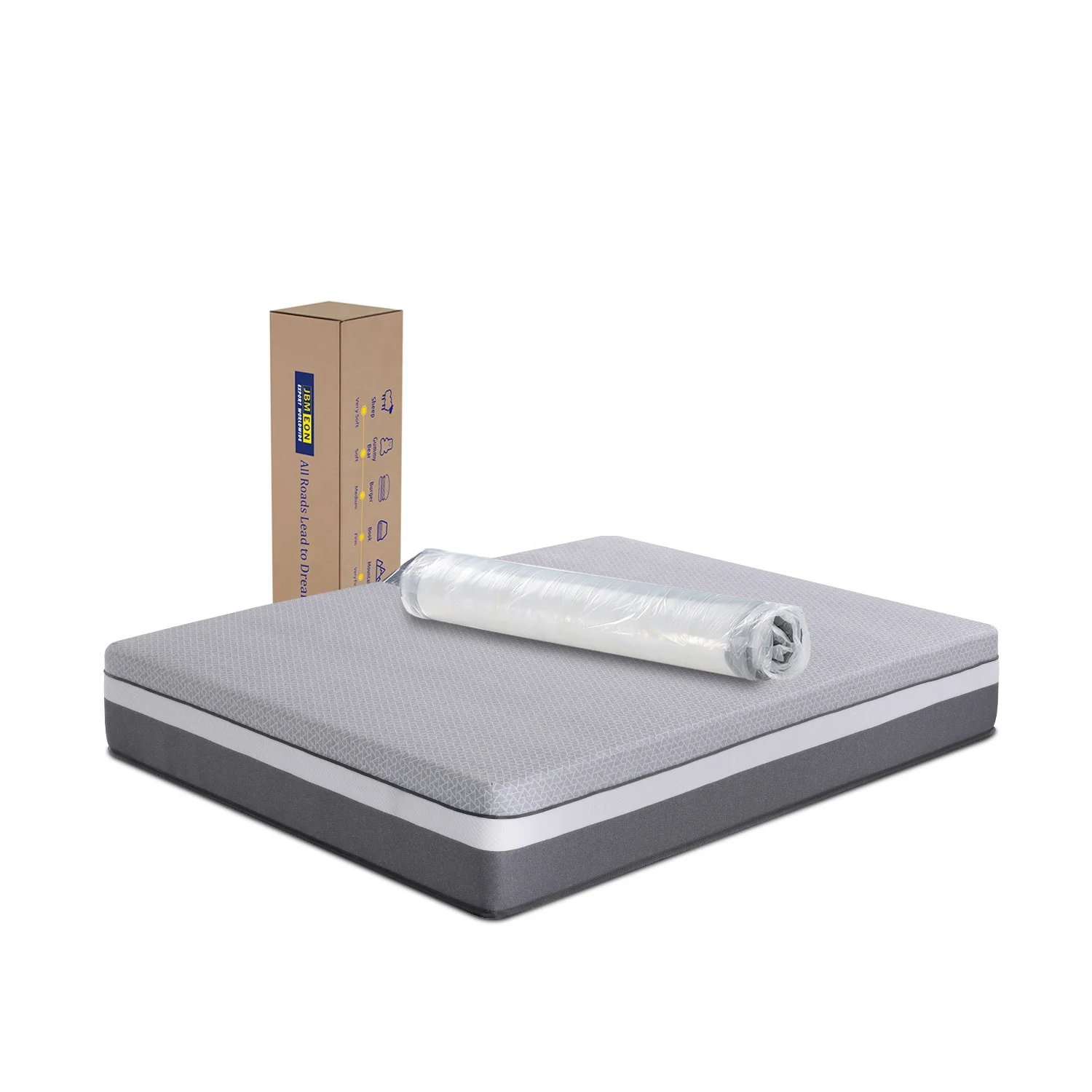 10 Inch Gel Memory Foam Mattress in a Box King Queen Size Multi Zones Pocket Spring Mattresses