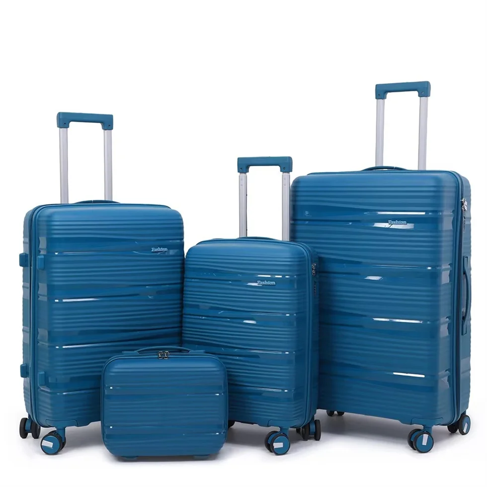 Wholesale Custom Logo Large Capacity Luggage 4 Set Abs Pc Material Suitcase Outdoors Travelling Bags Trolley Luggage