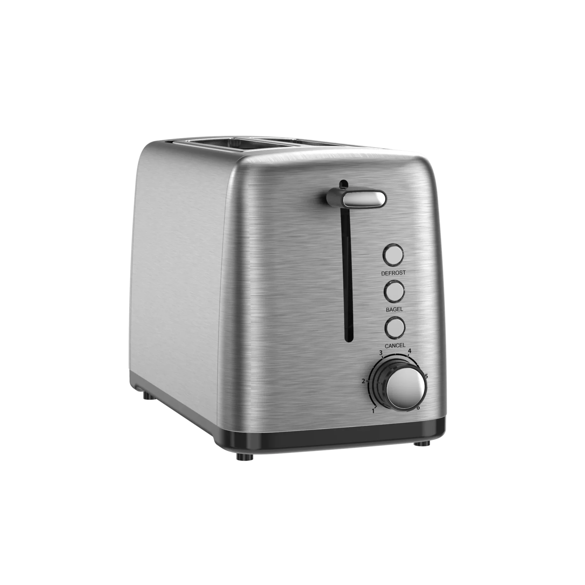 Hot selling 2 slice stainless steel kitchen appliances automatic pop-up bread toaster for home use