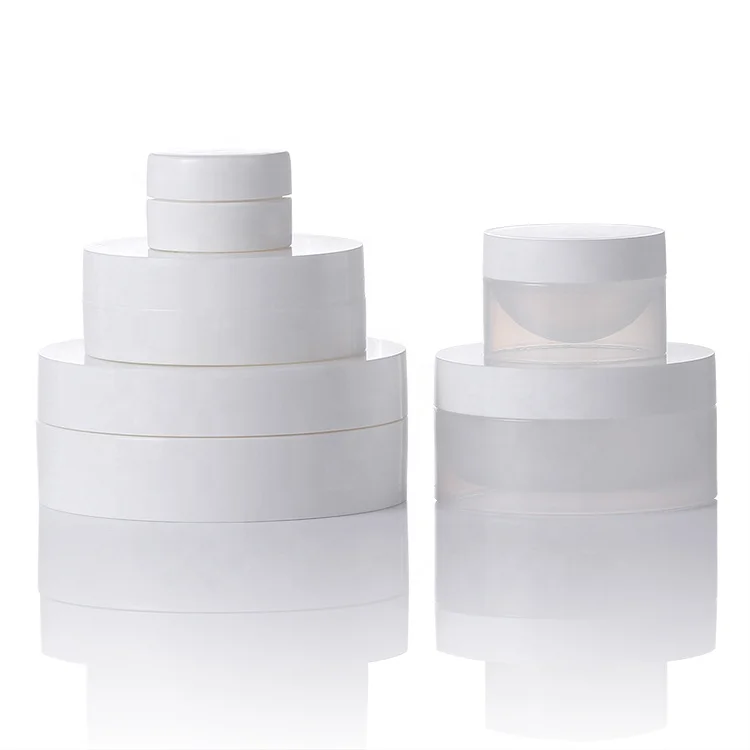 30ml 50ML 100ml 200ml Empty Custom Color OEM Round White Opaque plastic empty jar PP clear cosmetic cream plastic jar