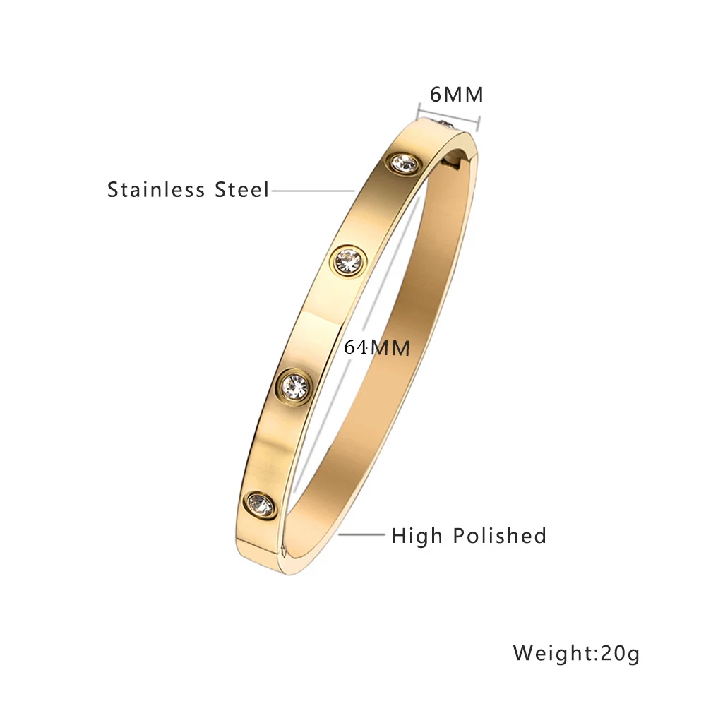 Man Titanium Steel Bracelet Simple 18K Gold Plated Stainless Steel Bracelet Exquisite Fashion Couple Bracelet