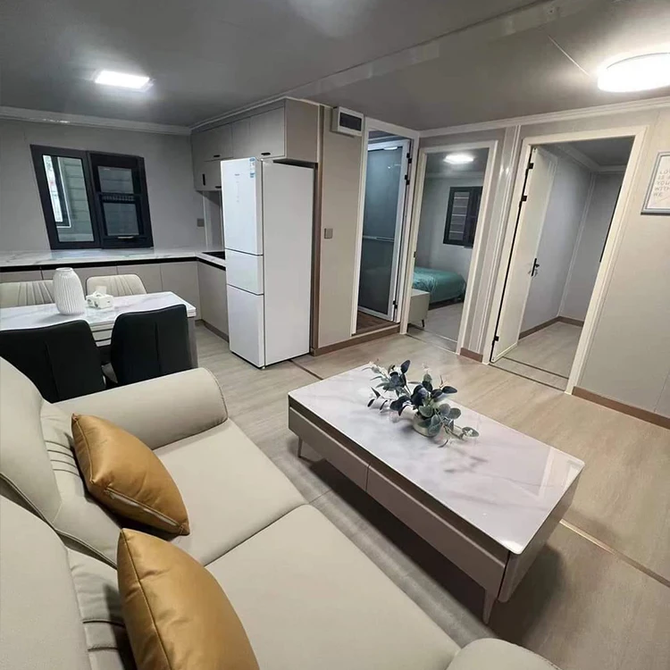 Europe 20/40FT prefabricated Waterproof insulation quick installation 2 rooms expandable modular container house with flat pack