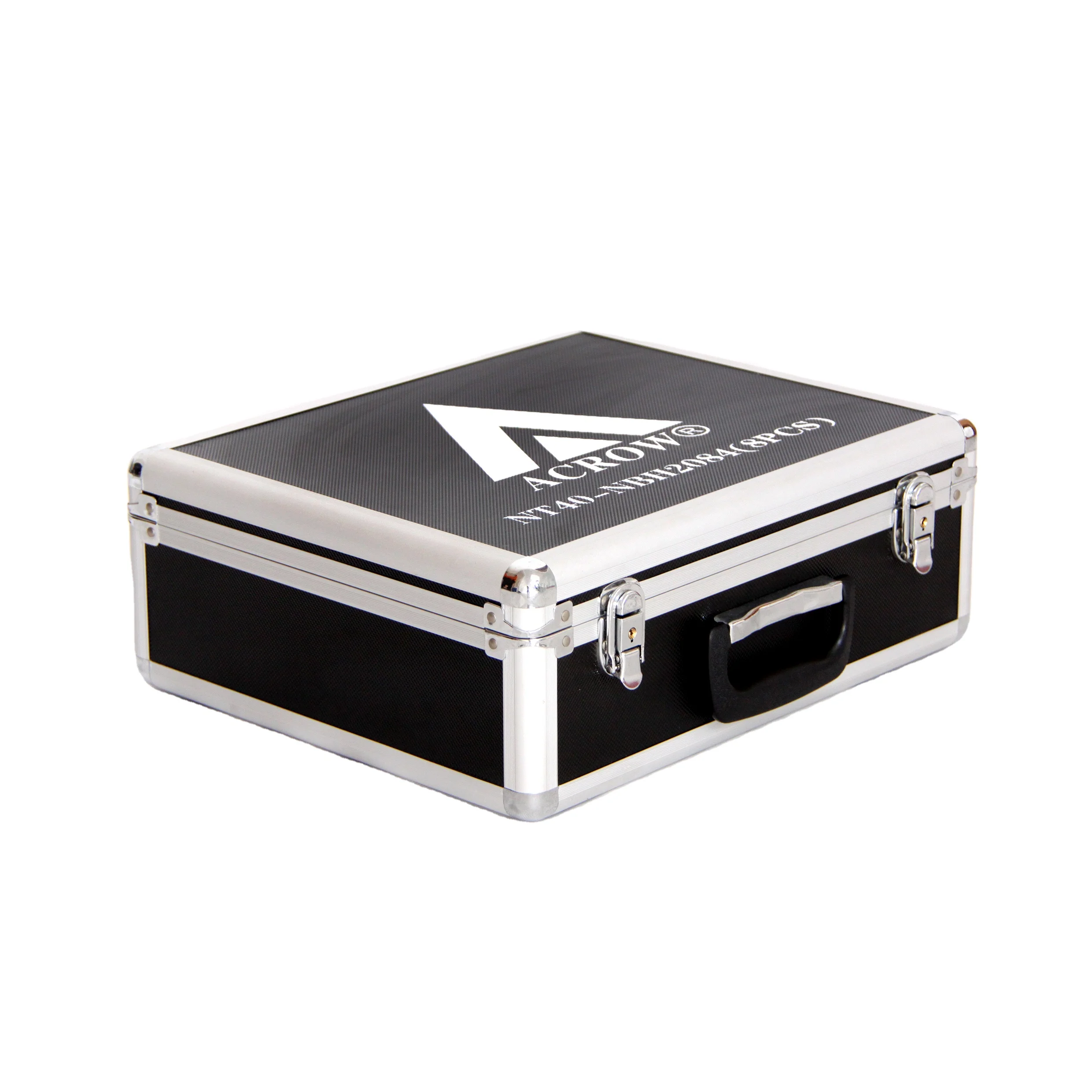 Hard aluminum instrument protective case cosmetic storage case with foam inside equipment case