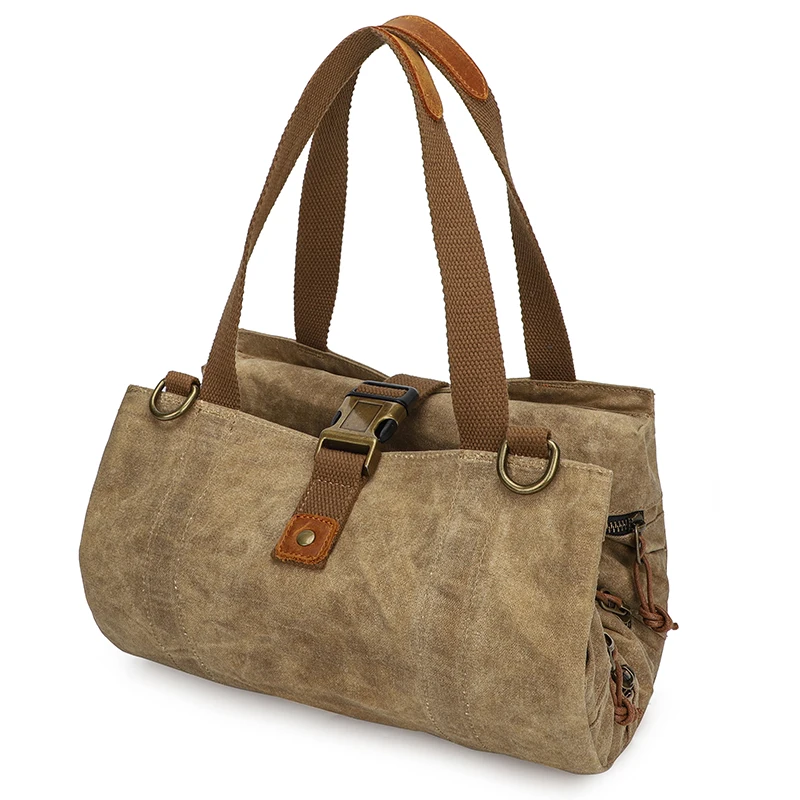 Durable Tool Organizers Waxed Canvas Heavy Duty Rolling Up Tool Bag Organizer For Mechanic Carpenter Electrician Hobbyist