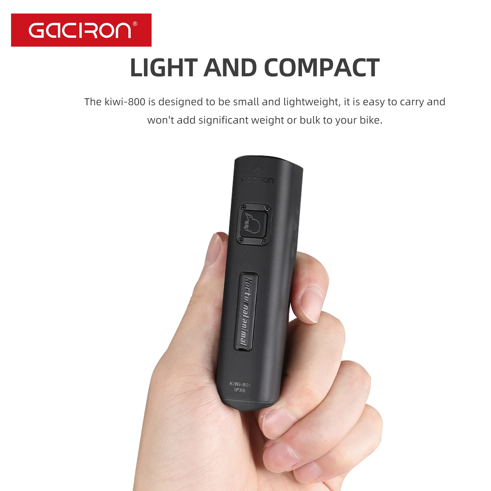 Gaciron KIWI-800 Lumen Cut-off Bike Lights Rechargeable Safety Bicycle Lights Bright Cycle Lights Waterproof LED Bike Headlight