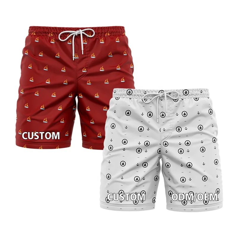 high quality summer Quick Drying sublimated swim Beach Shorts Men Custom logo Sexy Board Beach Shorts