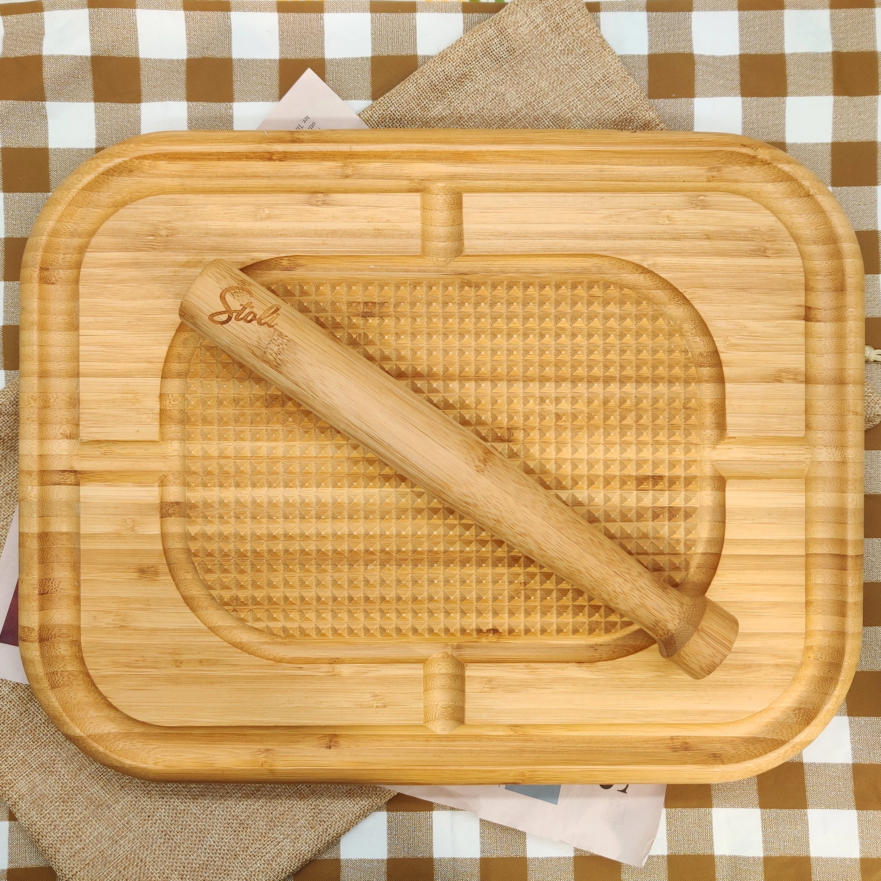 kitchen tool eco friendly bamboo Hammer meat stick