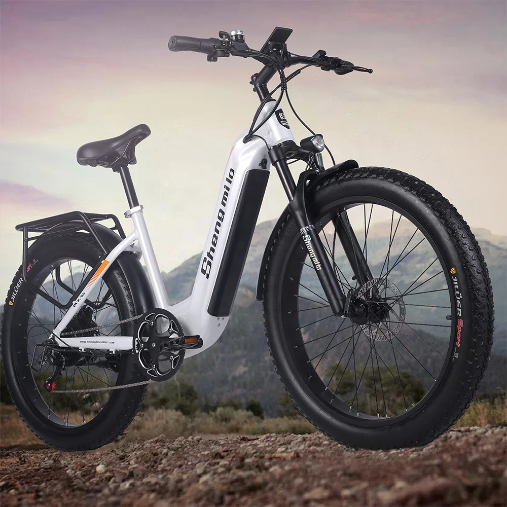 Shengmilo MX06 26 Inch 3.0 Fat Tyre step through City Electric Bike E-Mountain Ebike Snowmobile e bike 1000W Bafang motor