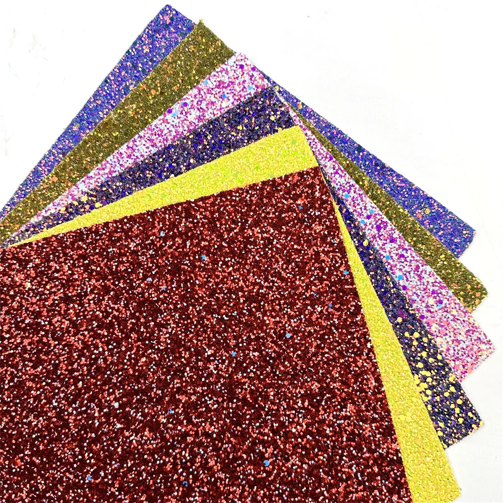 3D массивный Блестящий печатный лист из искусственной кожи разные цвета