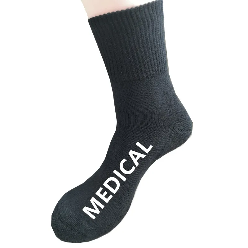 
sbamy custom made brand black boots anti bacterial medical socks bamboo bambu unisex socks 