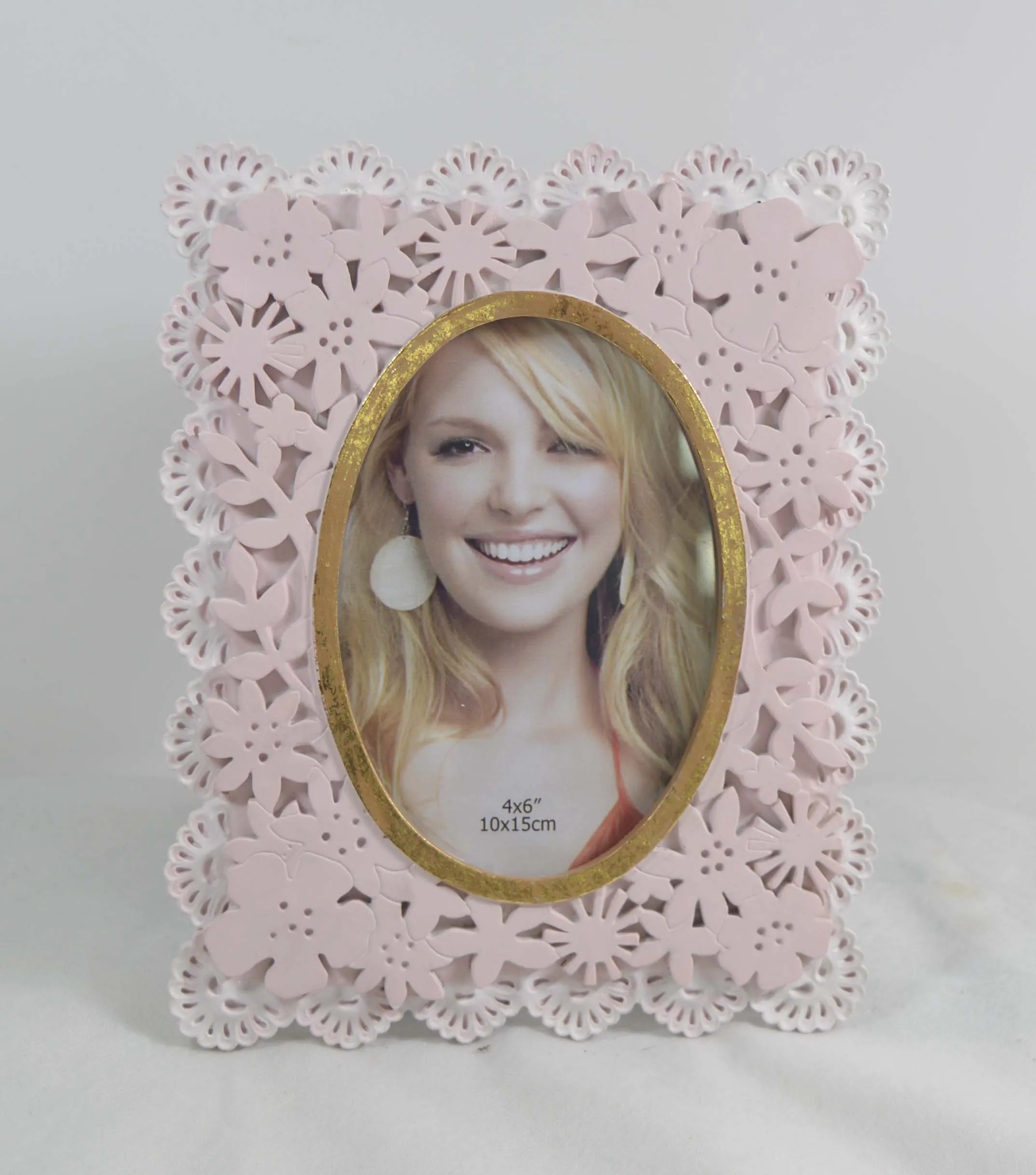 antique silver compact resin photo frame