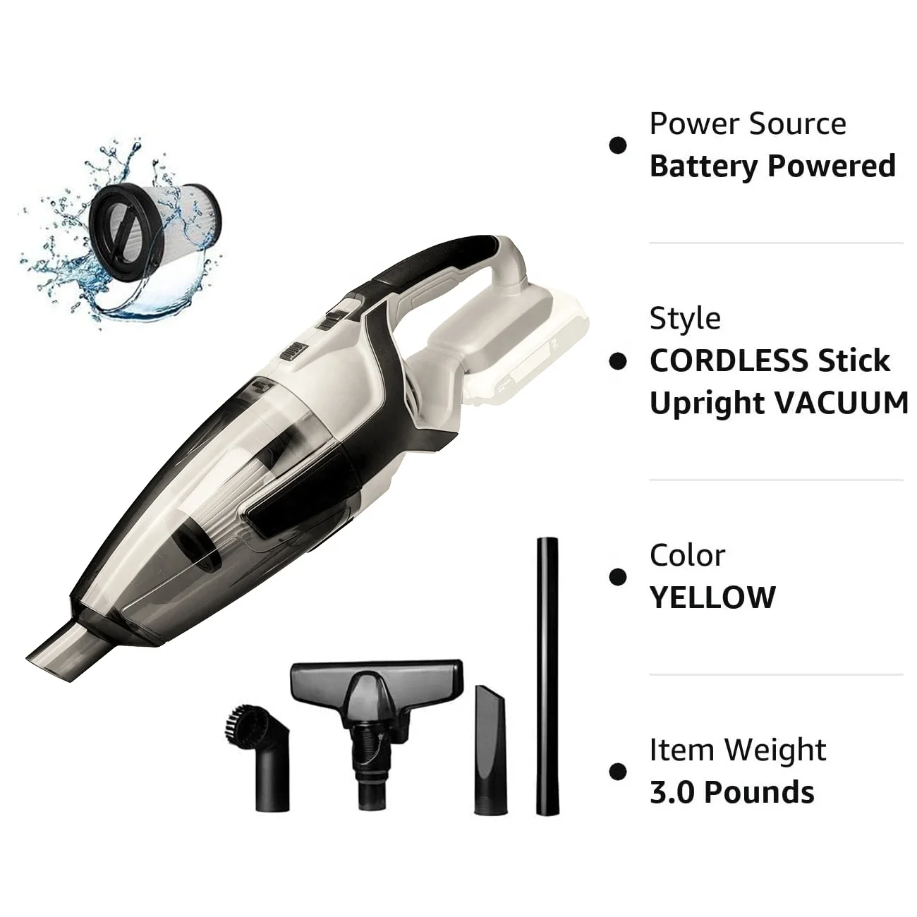 Powerful Suction Wireless 20V 2Ah Detachable Battery Backpack Powered Handheld Cordless Cyclone Vacuum Cleaners For Home and Car