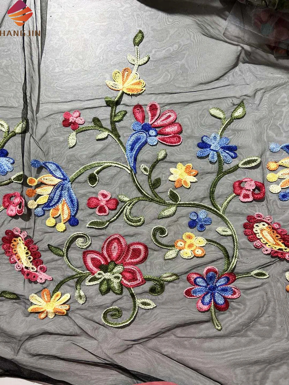 2023 Hot Sale 3D Flower Embroidered Net Lace Fabric French Guipure Embroidery Lace Fabric For DIY Dress
