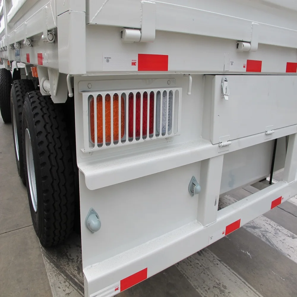 Hot selling high quality 3 Axle Draw Bar Fence Full Trailer 40-100 tons Drawbar Towing Dolly Full Truck Trailer With Fence Stake