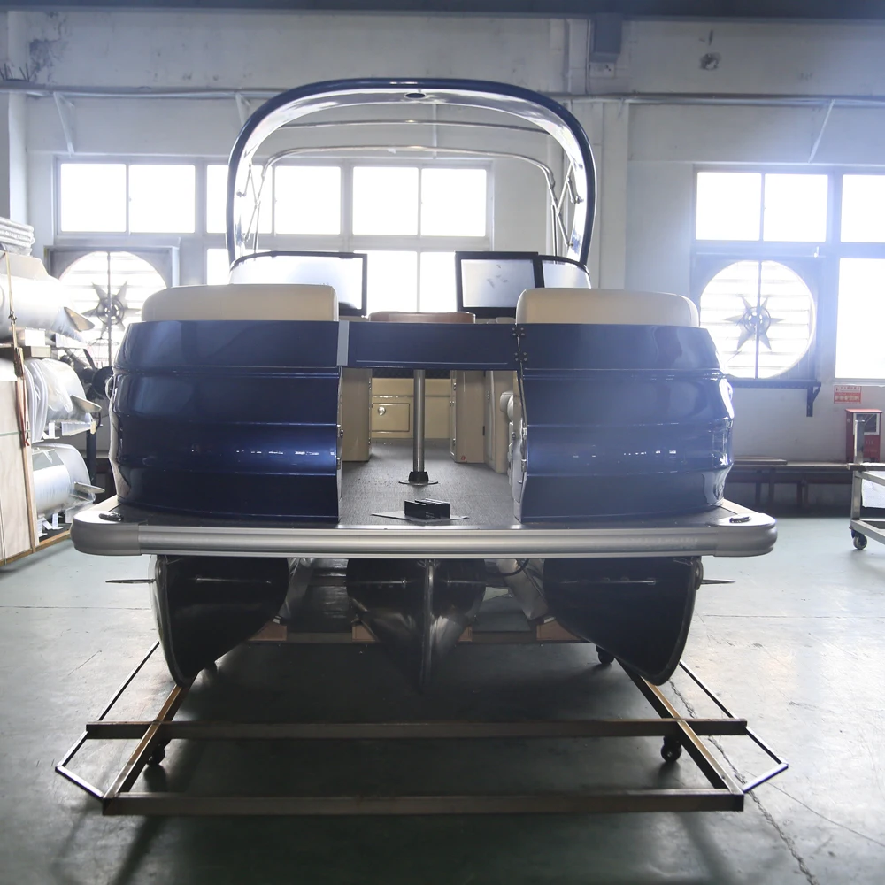 22FT Aluminum Pontoon Boat Mini Pontoon Boats KINLIFE  Manufacture in 2023