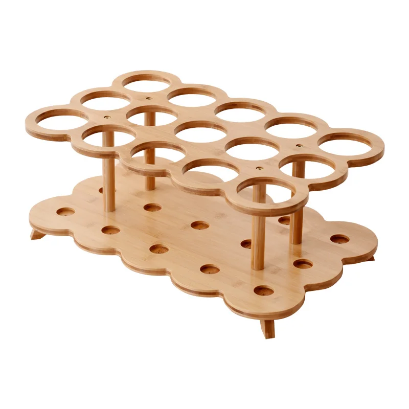 12&15 bottles home decorative hot selling Vertical wooden wine rack