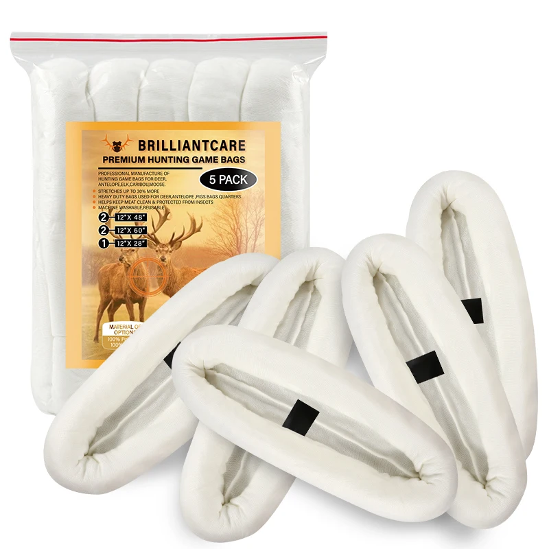 Reusable & Breathable Meat Game Bags with Reflective Strip for Elk, Caribou, Deer, Moose, Antelope, Duck