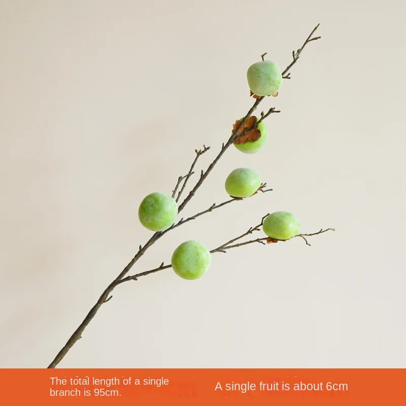 Persimmon Fruit Decoration Model  Home Living Room Decorations   Simulation Fruit Tree