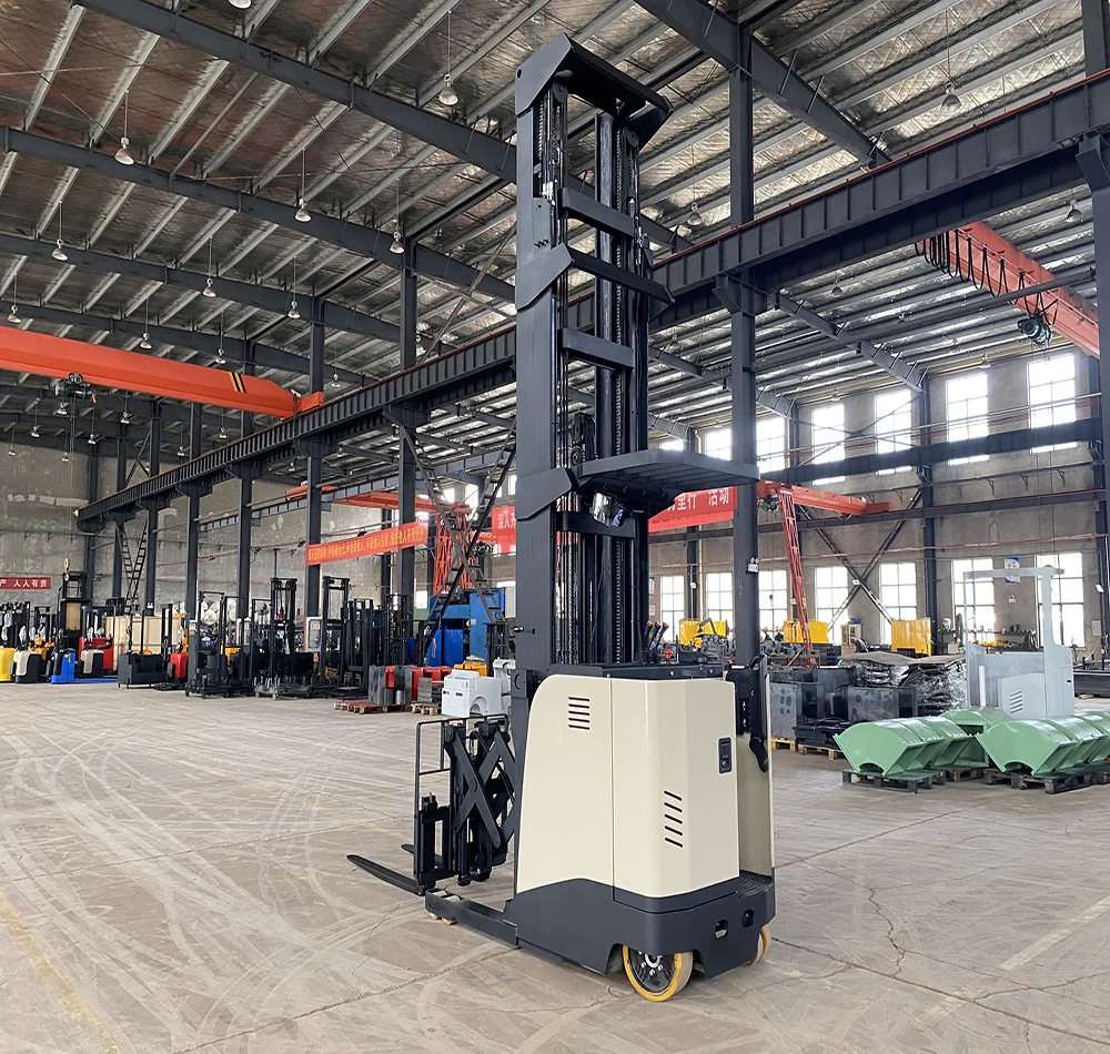 New 1.5T 2.0T Double Deep Reach truck 1.6M-12M Single Reach Pallet Stackers Electric Scissors Reach ForkLift Truck Narrow Aisle