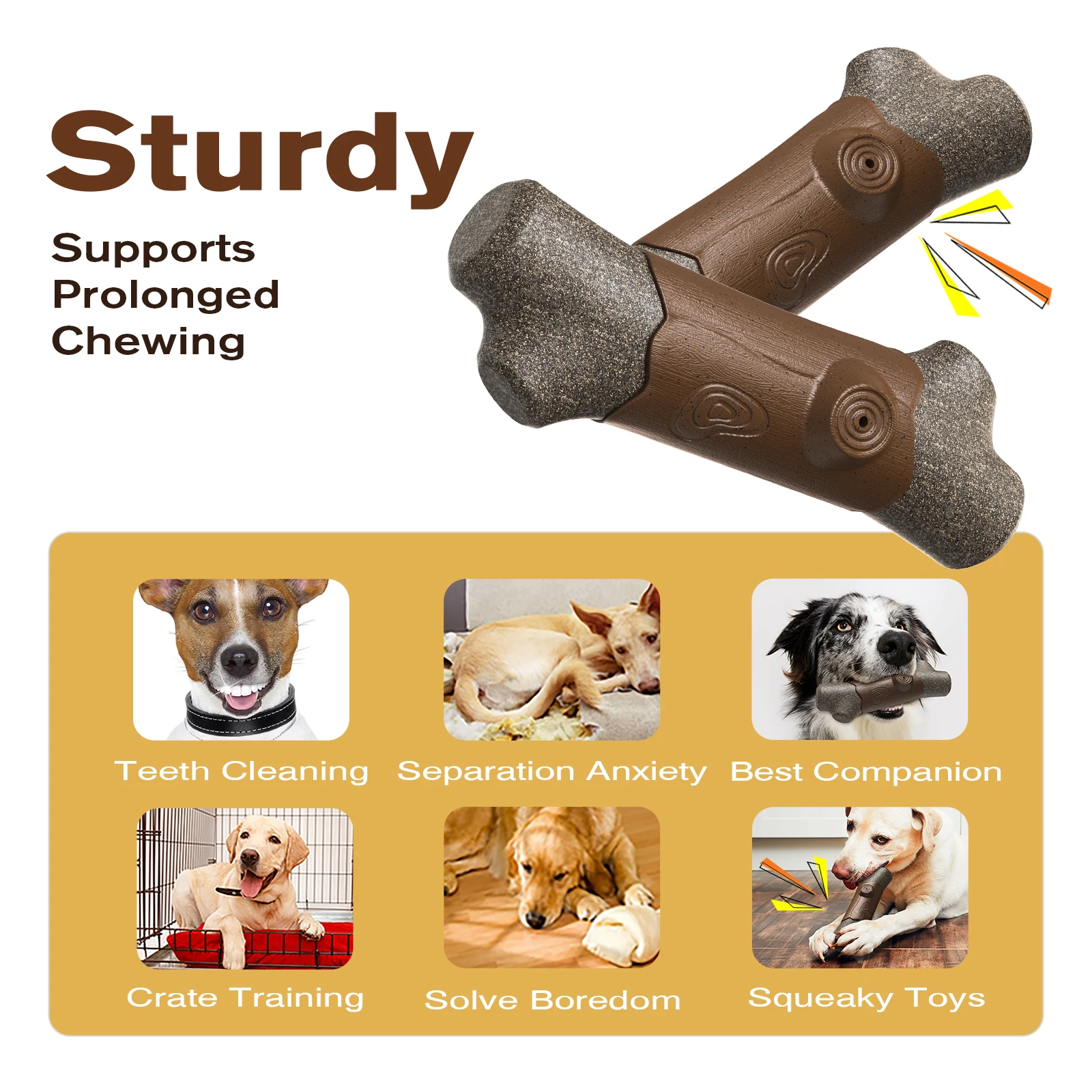 Original patented product  Durable chew toy for dogs Made of TPR material to resist aggressive chewing Reduces noise levels