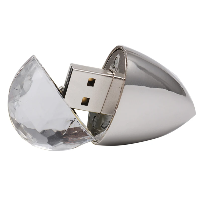 Crystal Diamond Love Heart With Chain Usb Flash Drive Pendrive 4gb 8gb 32gb 128gb Crystal Necklace Pendrive