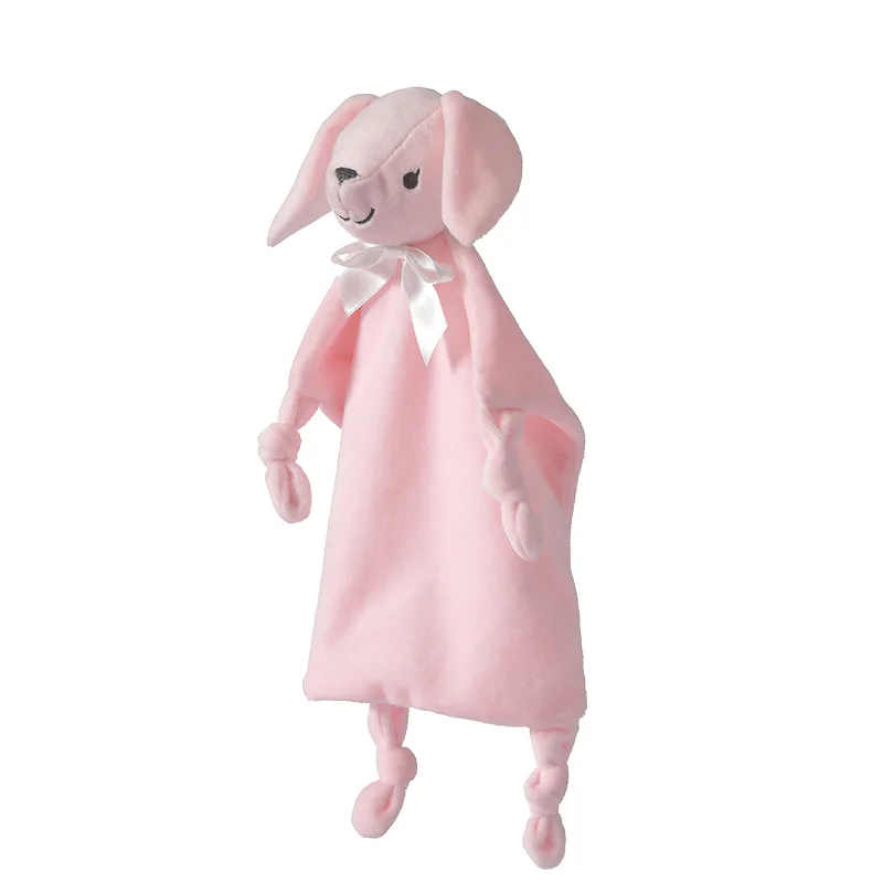 
Newborn Baby Soothing Towel Plush Doll Pink Pig Baby Grab Comforter Towels 
