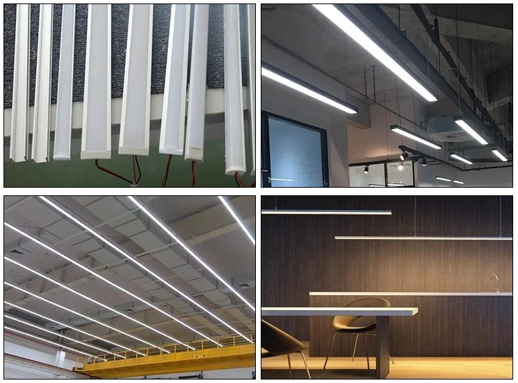 Hot selling SMD 2835 75MM Tube fixtures Led Linear light for Indoor Use Supermarket Office Aluminum PC Material